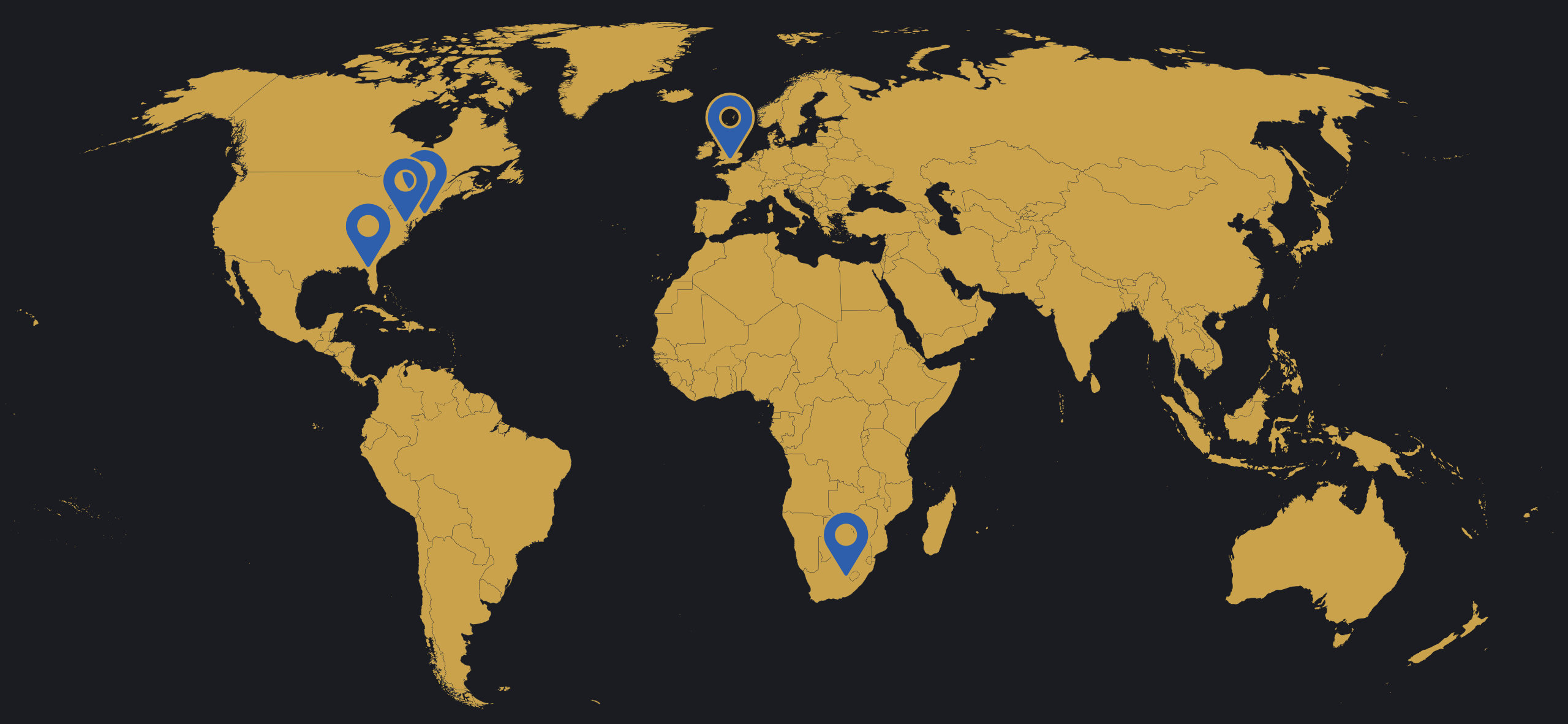 Global Reach Map With Pins V2