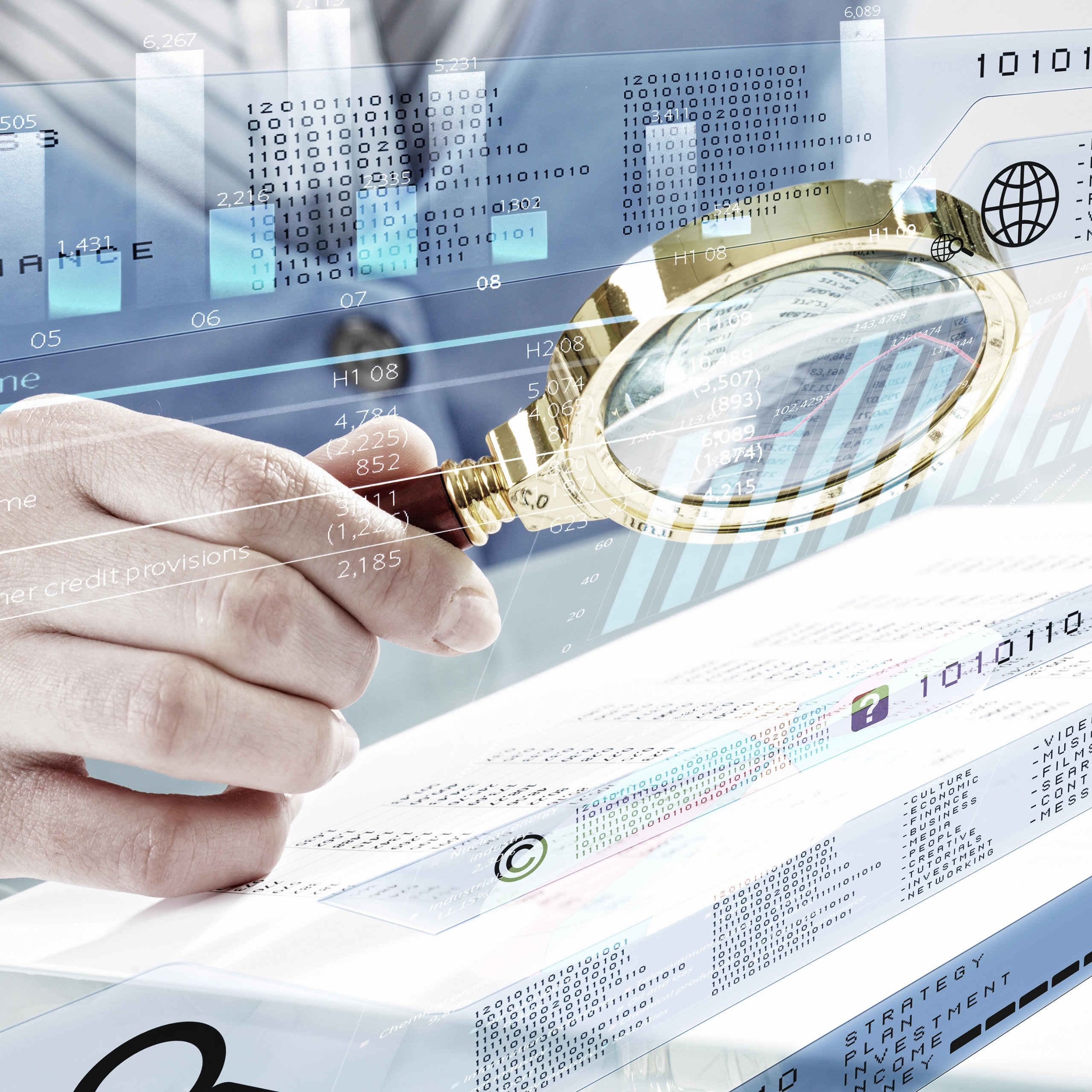 Person Investigating Documents